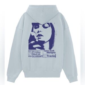 Taylor Swift - Midnights Album Light Blue Hoodie